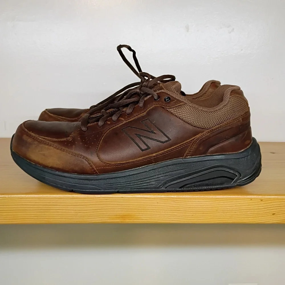 New Balance 928 Walking Shoes Mens Size 11 D Brown Leather Rollbar‎ MW928BR